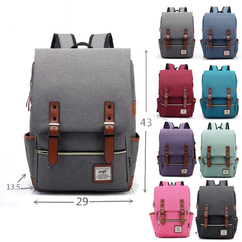 vintage casual canvas backpack