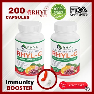 BUY 1 TAKE 1 RHYL C 500mg Sodium Ascorbate Vitamin C with Zinc and Collagen - [100 Capsules/Bottle]