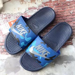 mens blue nike slides