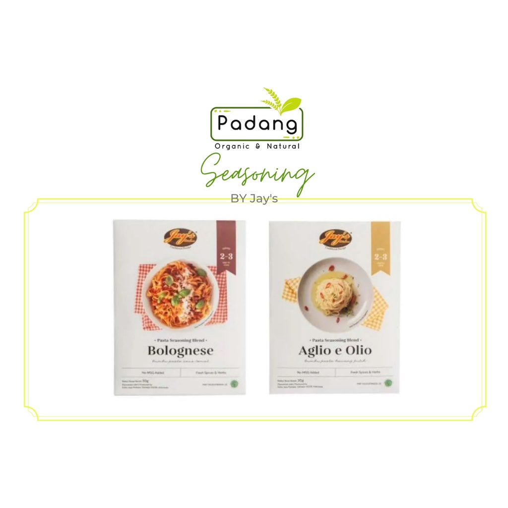 Jay's Seasoning Paste (Bolognese, Aglio E Oil) (30gr) Shopee