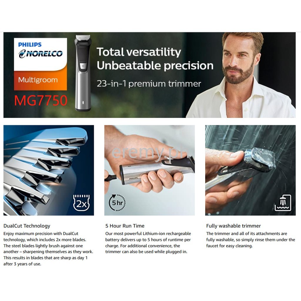 philips norelco multigroom 3000 charge time