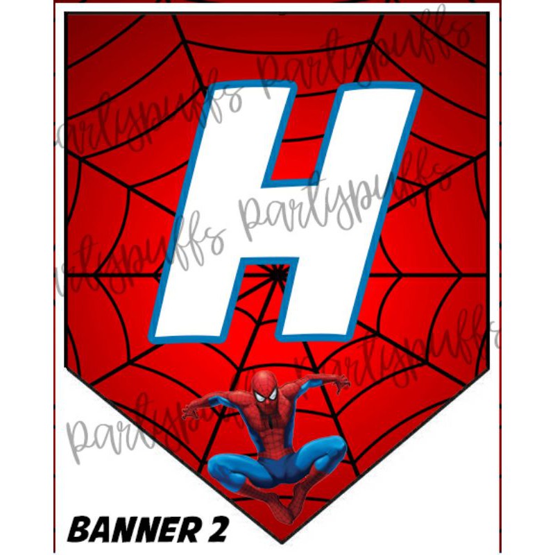 spiderman birthday banner customize name and age shopee philippines