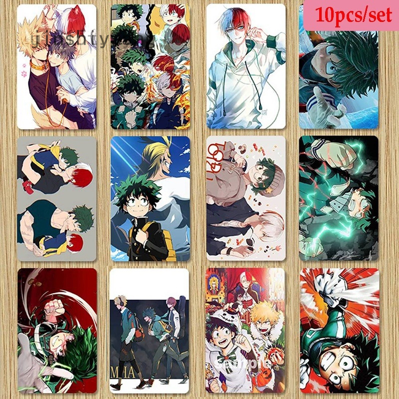 10pcs Set My Hero Academia Lomo Cards Boku No Hero Academia Mini Bus Card Sticker Anime Cards Shopee Philippines