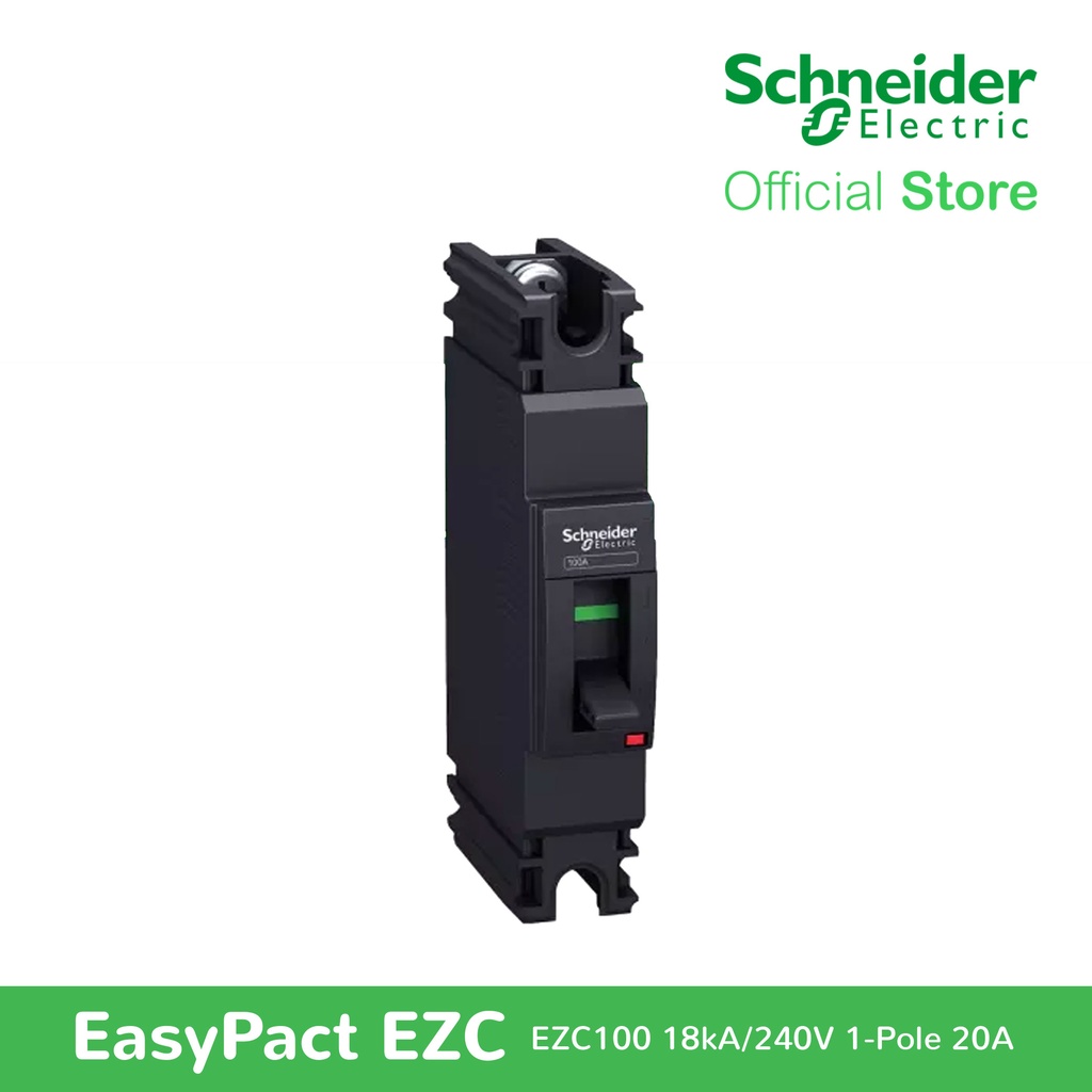 Schneider EasyPact EZC100N TMD 1P 20A 18kA/240V Circuit Breaker ...