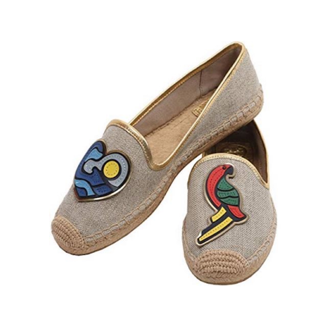 tory burch parrot espadrille