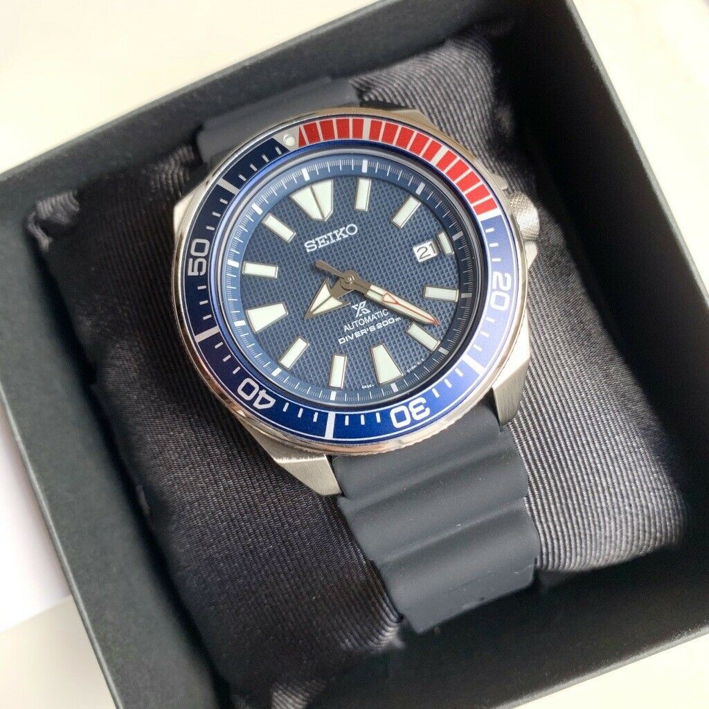 BNEW AUTHENTIC Seiko Prospex Watch SRPB53K1 Air Diver 200m Automatic Pepsi  Bezel Black Rubber | Shopee Philippines