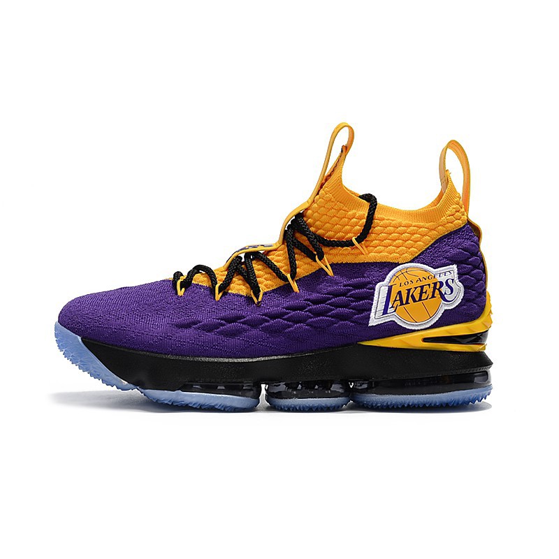 purple and yellow lebron shoes