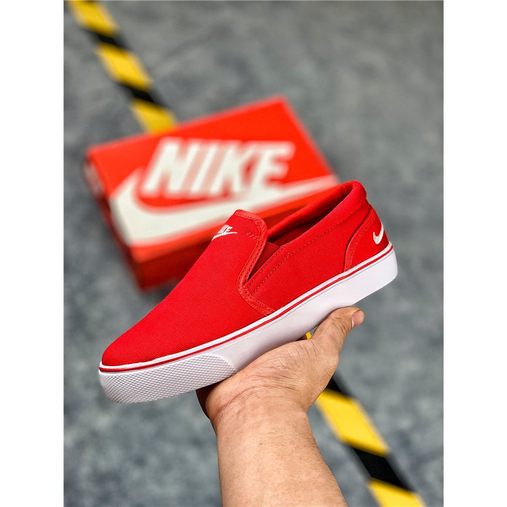 nike red slip on