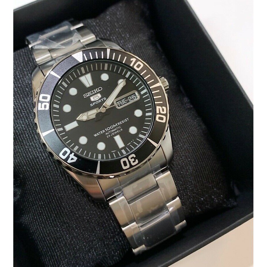 BNEW AUTHENTIC Seiko 5 Automatic SNZF17K1 Diver Sea Urchin Black Dial  Silver Steel Wath For Men | Shopee Philippines