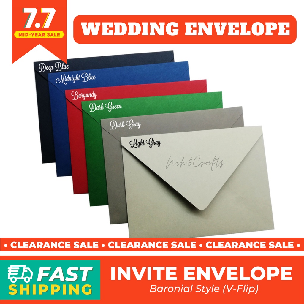 Invitation Envelopes for Wedding Size 3R | 4R | 5R | Shopee Philippines