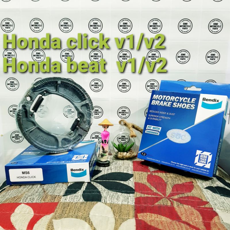 Bendix Brake Shoe for CLICK 125i/150i v1 and v2 Honda beat v1/v2
