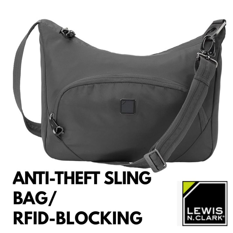 lewis n clark anti theft slim crossbody bag