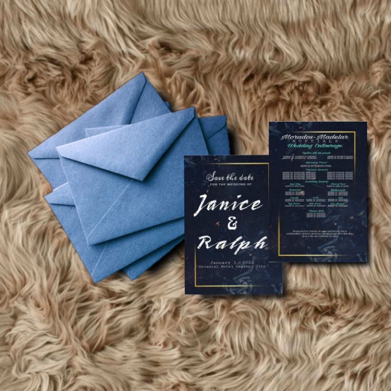 Wedding Invitation With Free Layout 5r Size Shopee Philippines