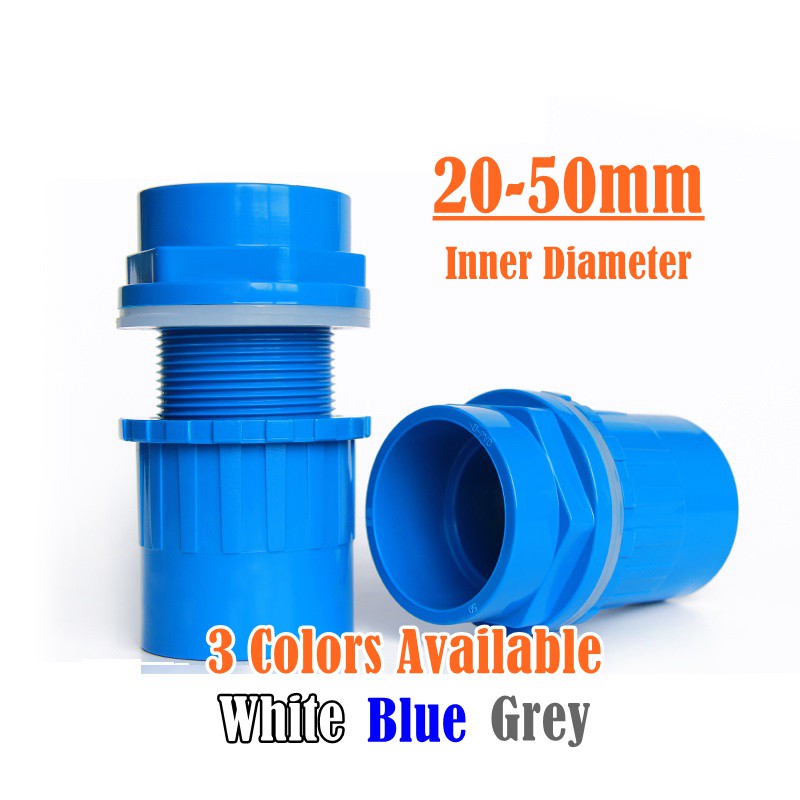 20-50mm U-PVC Fish Tank Inlet Outlet Water Pipe Elbow Fitting Adapter Connector 
