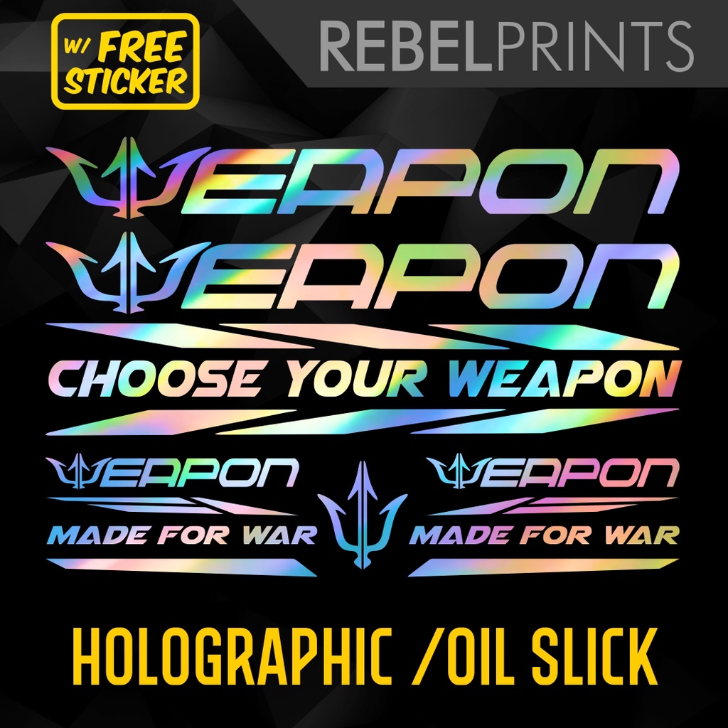 weapon-holographic-oil-slick-sticker-decal-vinyl-for-mountain-bike