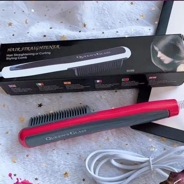 queen's glass fast hair straightener