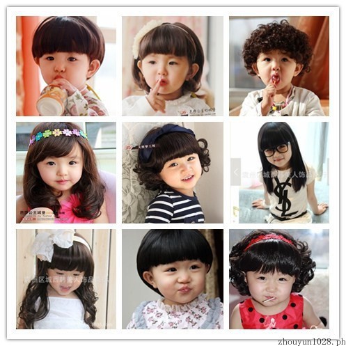 24 hours online❐Girls Hair Wig Full Head Children Wigs Kids Daily Hairpiece  Kids Daily Birthday part | Shopee Philippines