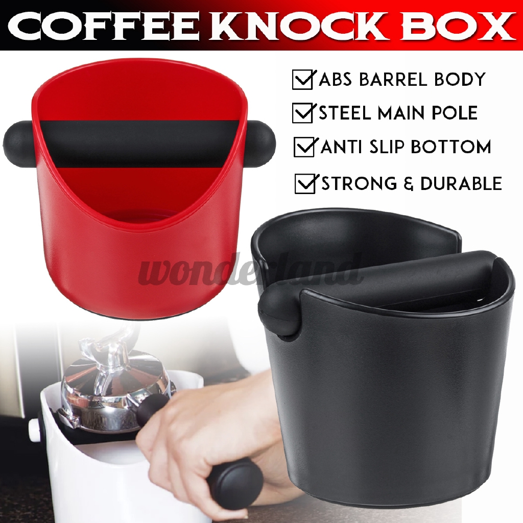 Coffee Knock Box Grinds Waste Tamper Black Bin Container ABS new E2Z8