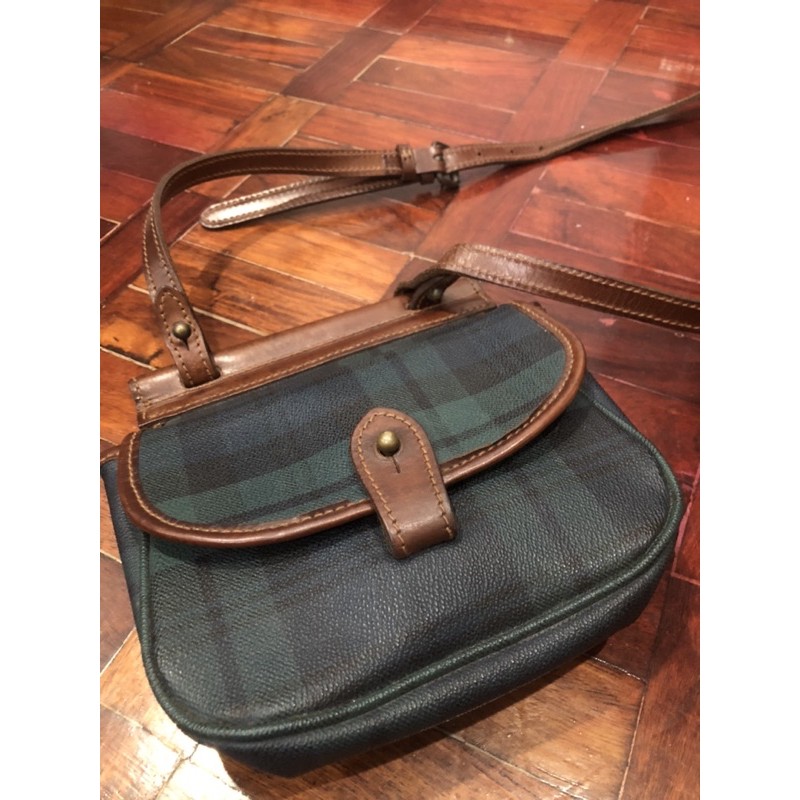 Vintage Polo Ralph Lauren Tartan Blue / Green Plaid Sling Bag / Purse |  Shopee Philippines