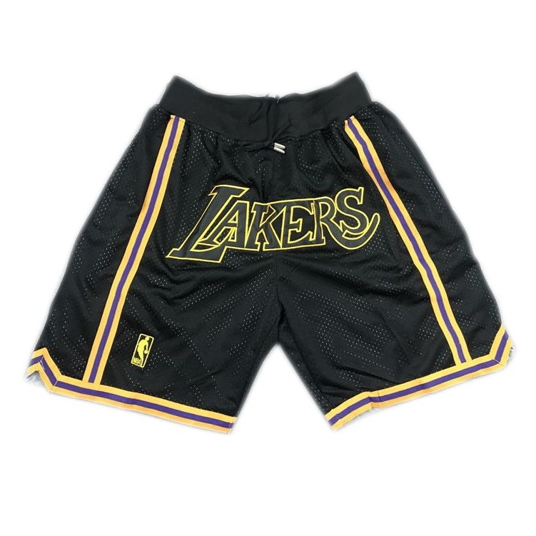 just don black lakers shorts