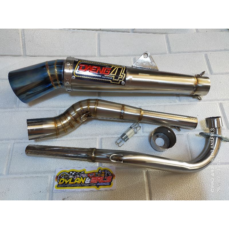 Daeng Sai4 Open Pipe With Silencer Xrm 125 Carb Fi  Xrm Trinity Rs125 