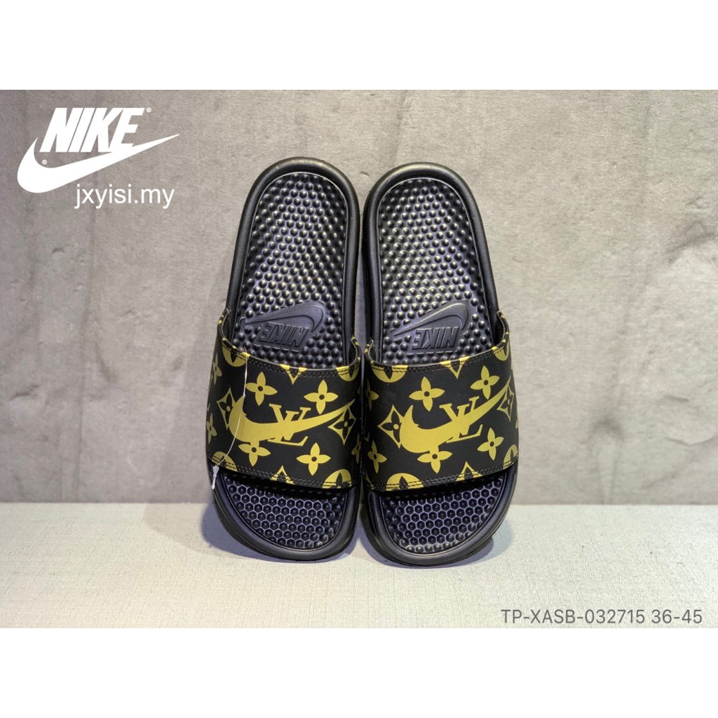nike benassi black gold