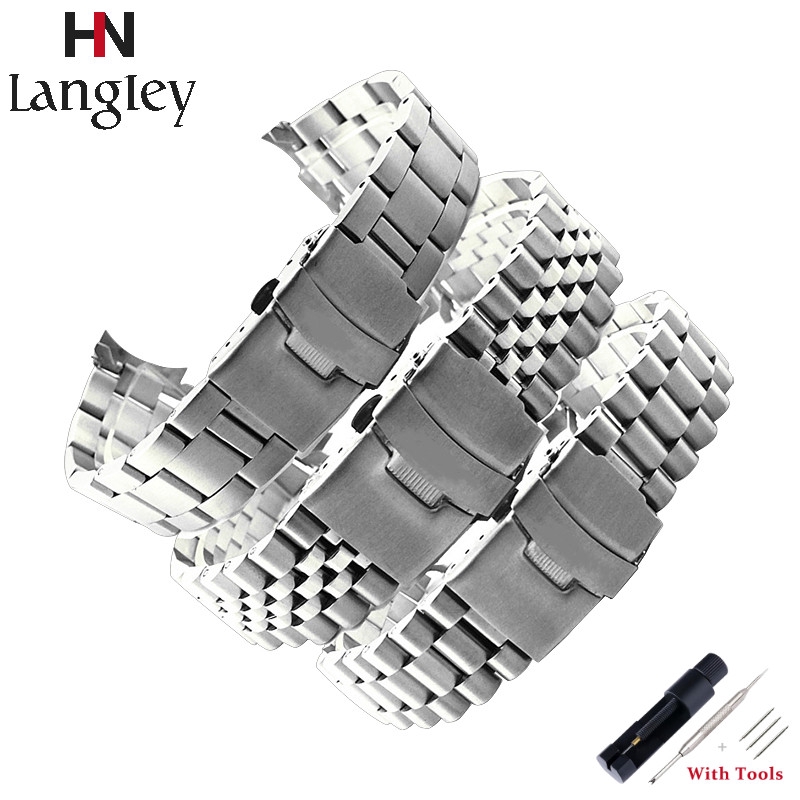 20mm 22mm Sidth Full Stainless Steel Watch Band Strap Silver Polished Mens  Luxury Replacement Metal Watchband Bracelet for Seiko | Shopee Philippines