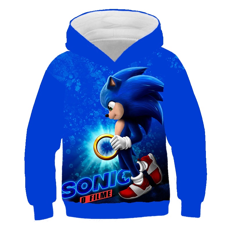 Spring Autumn Boys Girls Casual Super Sonic Hoodies 2022 New Fashion Loose Long Sleeves Sweatshirts Clothes Ameica Anime Outwear