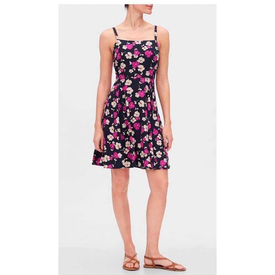 black with pink flowers dress