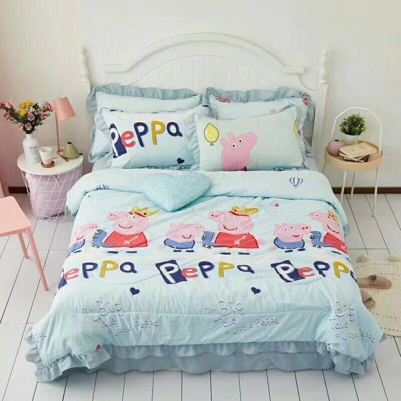 Free Shipping Peppa Pig 4in1 100 Smooth Touch Bed Sheets Set