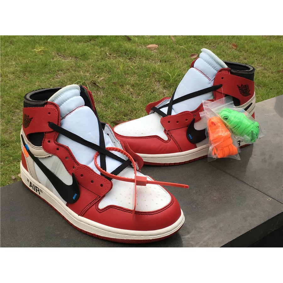 off white x jordan 1 red