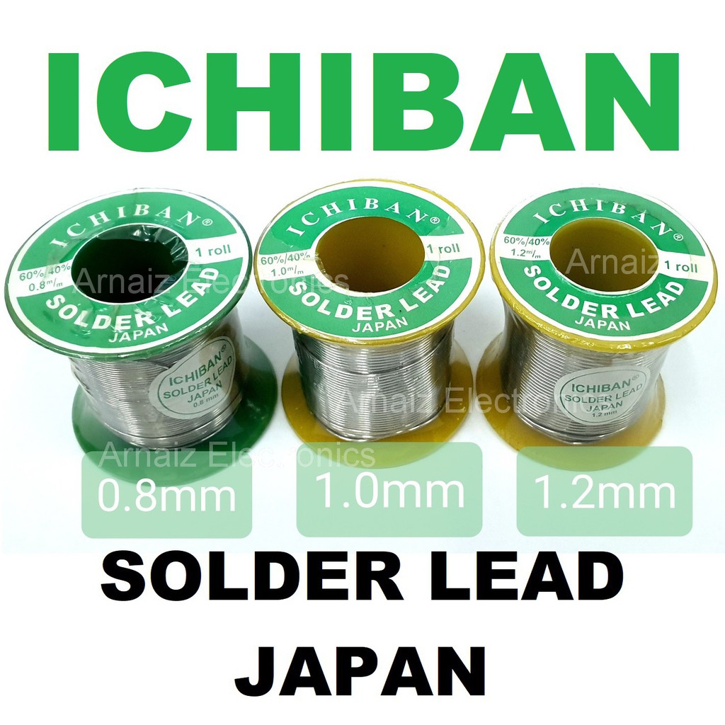 Ichiban Soldering Lead 60/40 1.2m/m 1.0m/m 0.8m/m 60 40 Japan 1.2 1.0 0