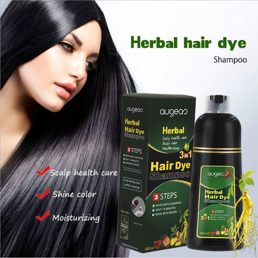 Augeas Herbal Hair Dye Shampoo 500 ML Organic No Ammonia White Hair Cover  Effective Coloring | Shopee Philippines