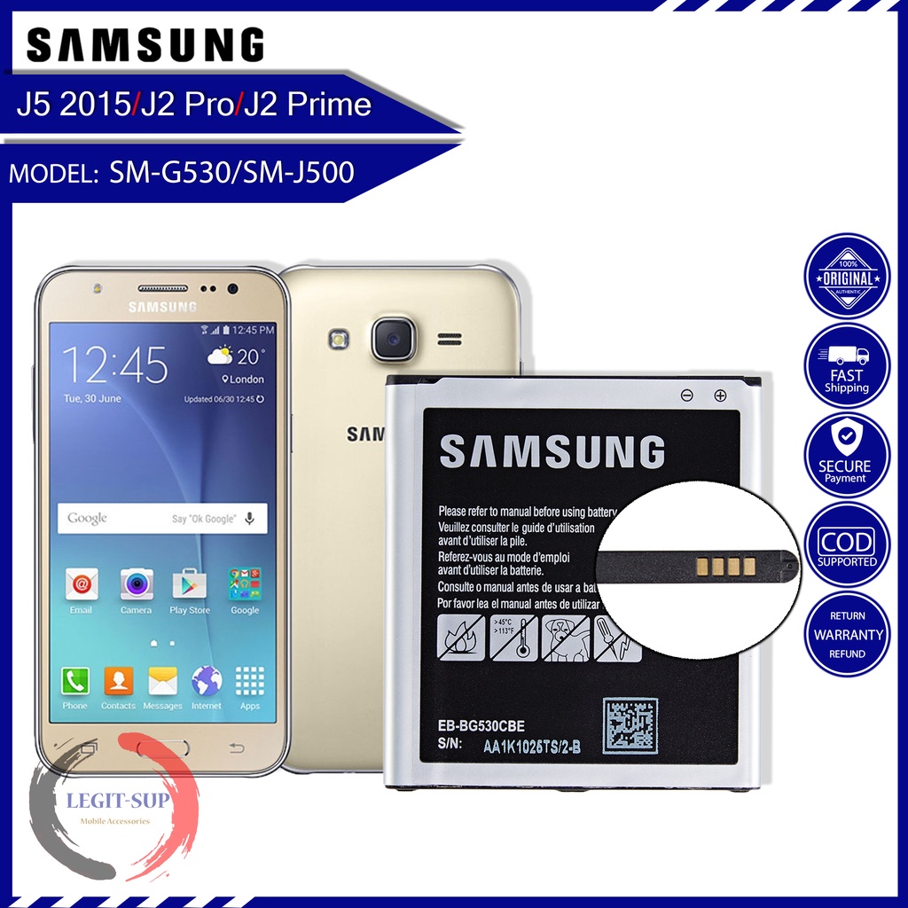 Battery For Samsung Galaxy J5 15 J2 Pro J2 Prime Original High Quality Li Ion Battery Shopee Philippines