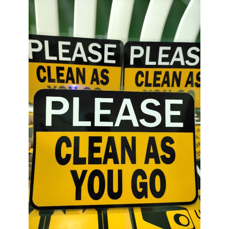 Clean As You Go Meaning In English