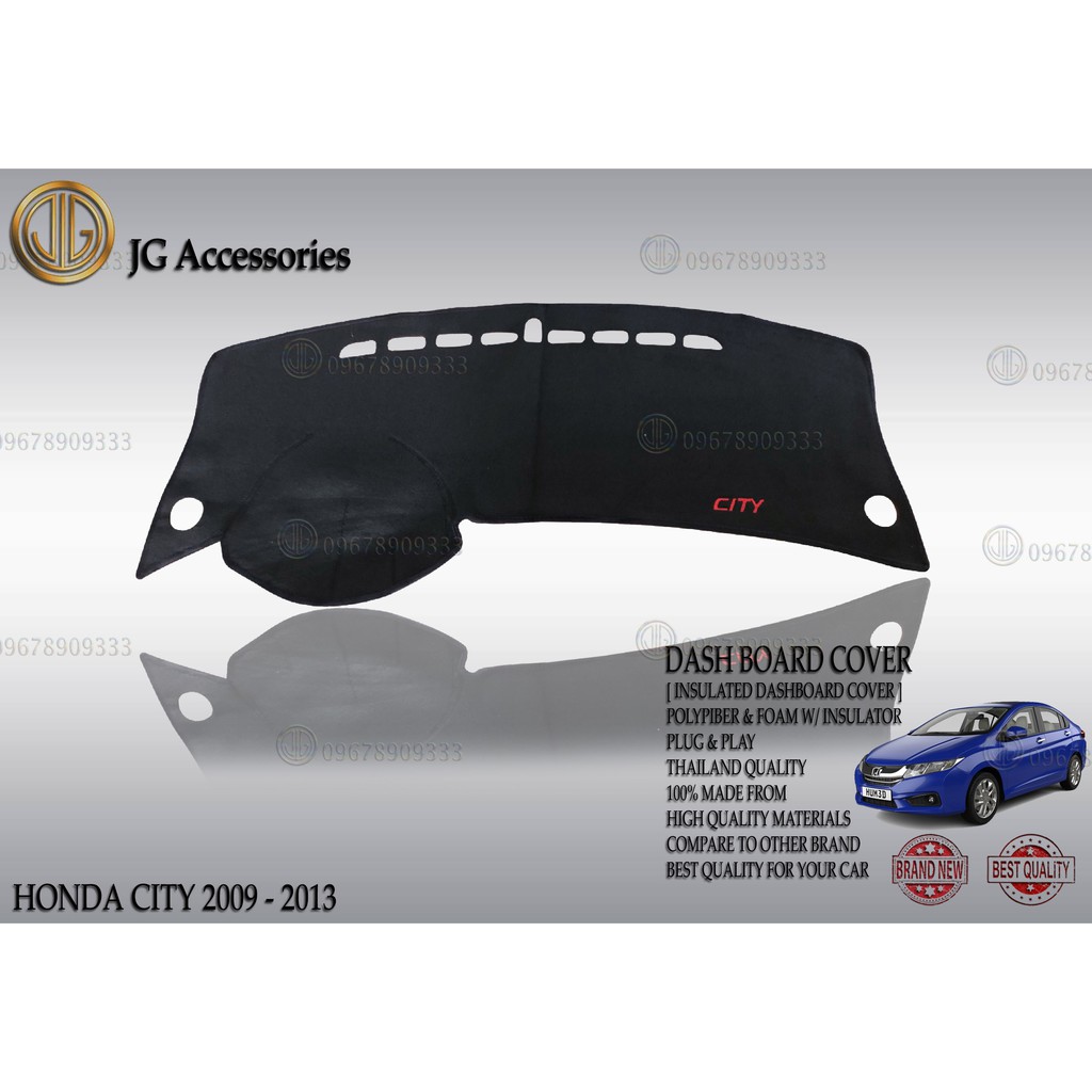 HONDA CITY 2009 2013 DASHBOARD COVER / NONSLIP DESIGN / SUN SHADE
