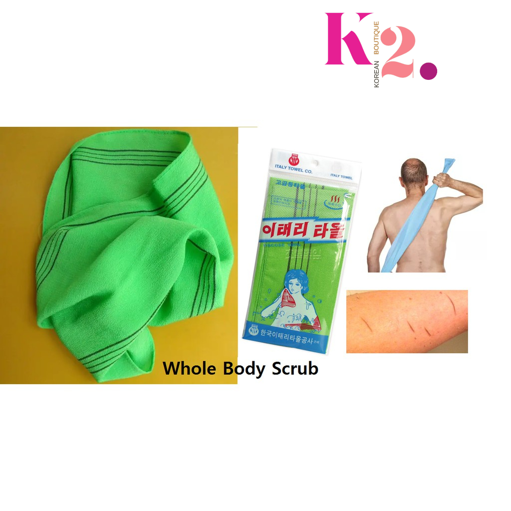 Long Korean Exfoliate Towel, Italy Towel, Viscose Towel, Korean Long