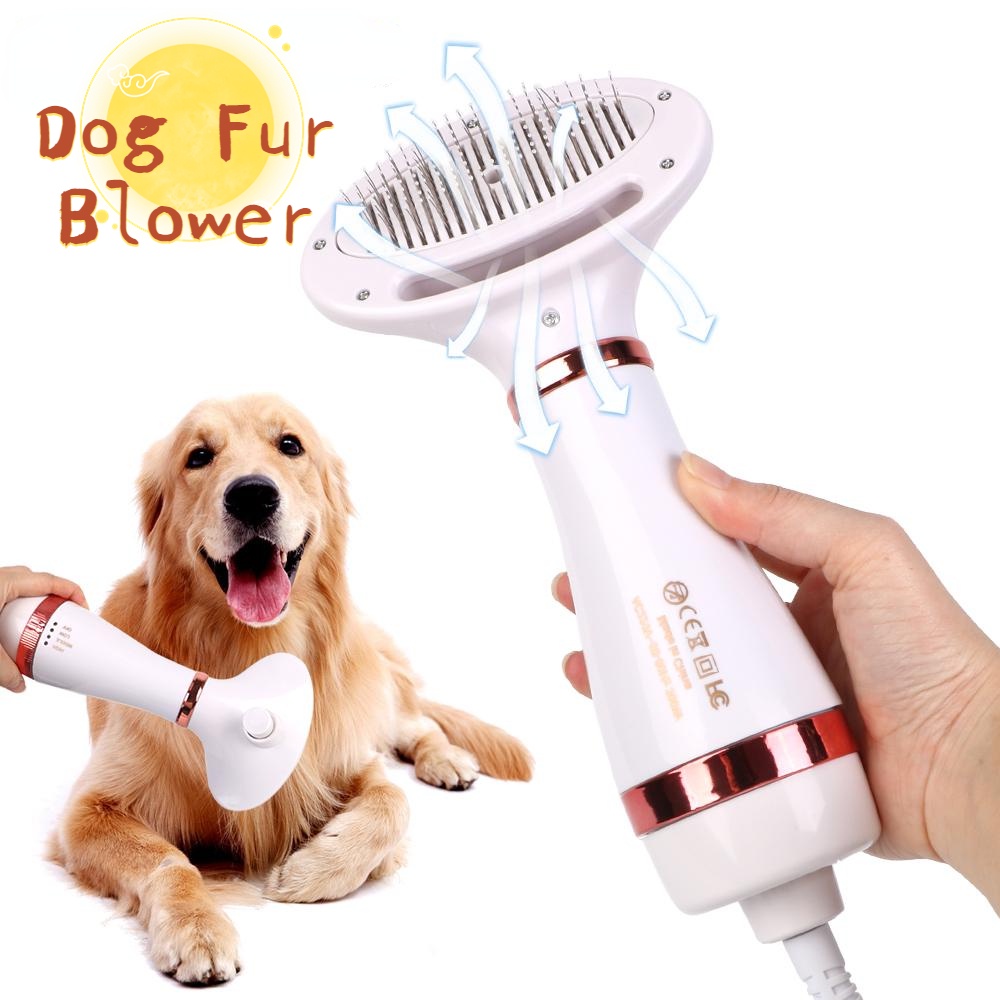 Dog Fur Blower Adjust Temperature 2In1 Brush Puppy Kitten Cat Hair Comb