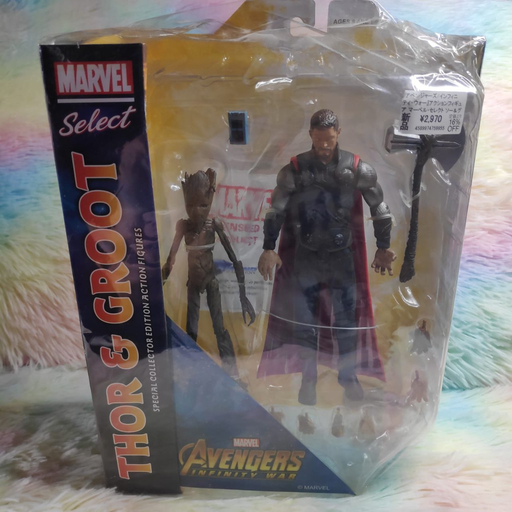 marvel select thor and groot