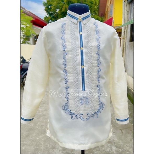 Barong Tagalog with dusty blue color(also available for other color ...