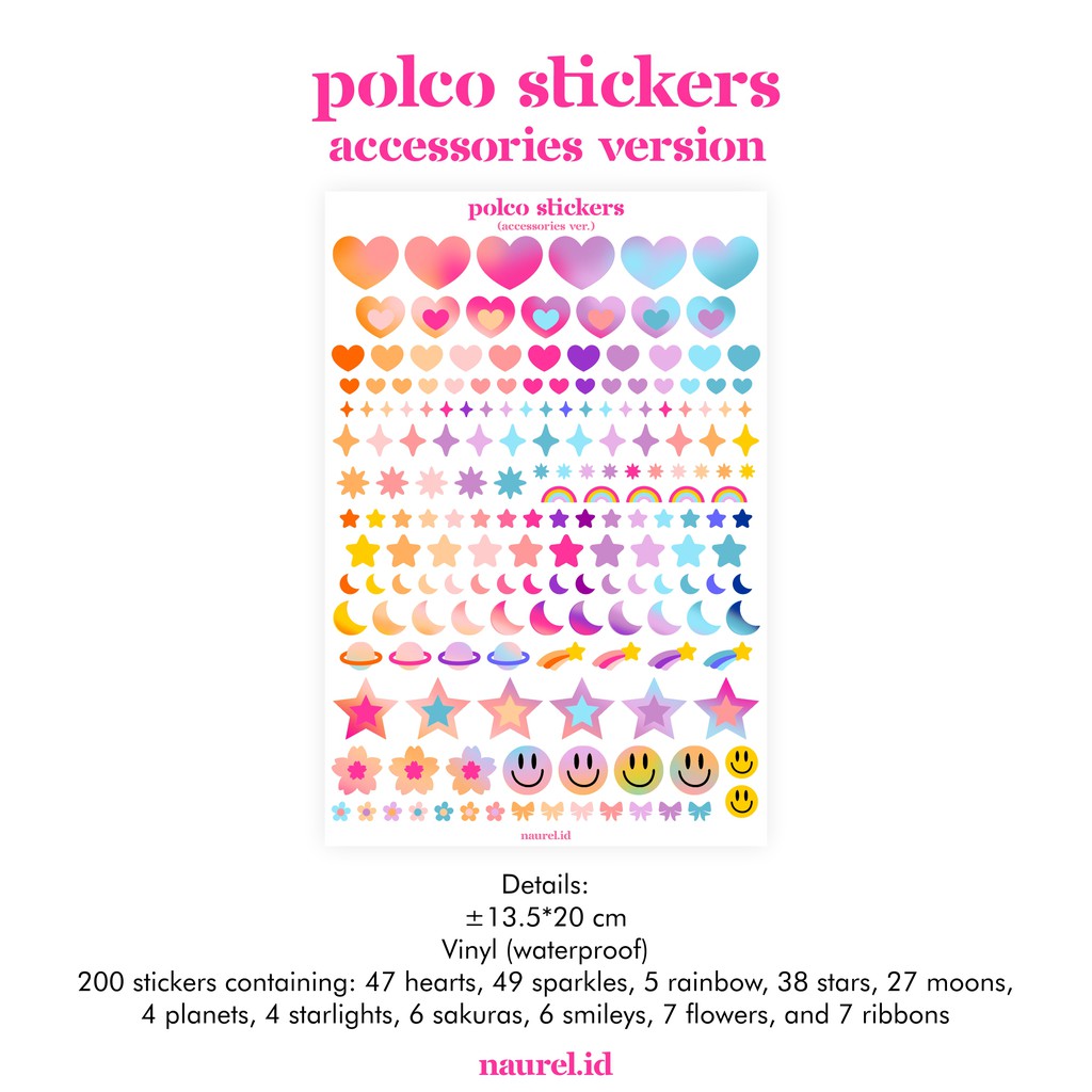 naurel id polco stickers polaroid deco birthday accessories version bujo planner stickers shopee philippines