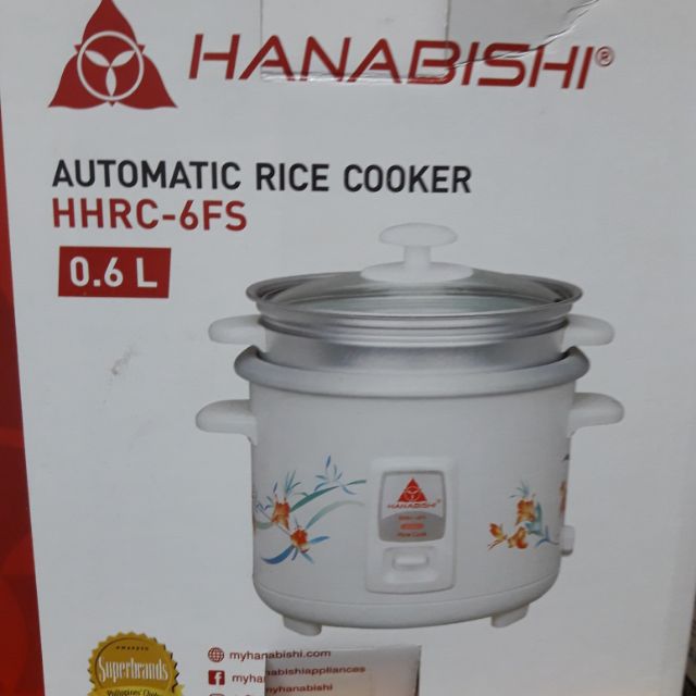 Hanabishi Rice Cooker HHRC6FS (small only) Shopee Philippines