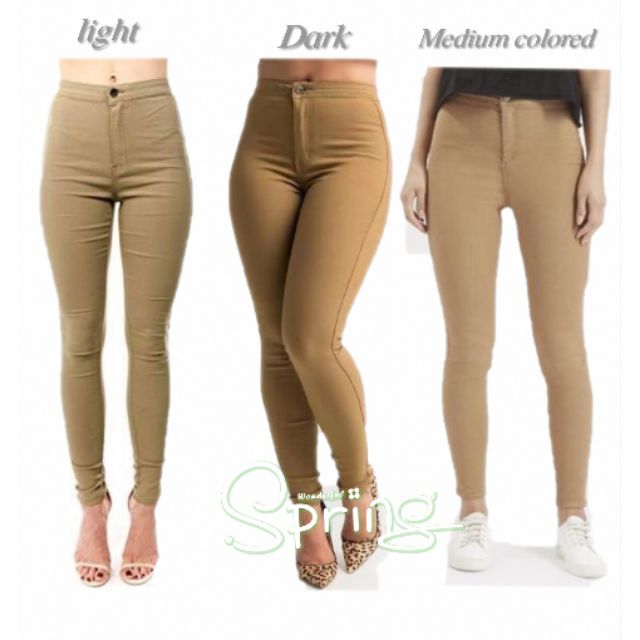 colored high waisted jeans