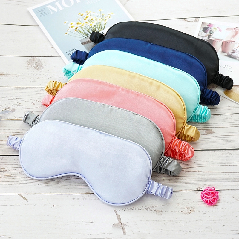 Soft 100 Pure Silk Portable Travel Sleep Eye Masks / DoubleSided