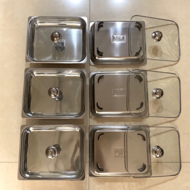 Classy Luxe 6 pcs Stainless Steel Food Warmer Square Shopee Philippines