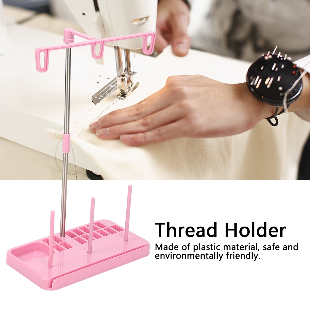 HGY Domestic 3 Cones Embroidery Thread Holder Spool Stand Pink Sewing Machine Accessories 