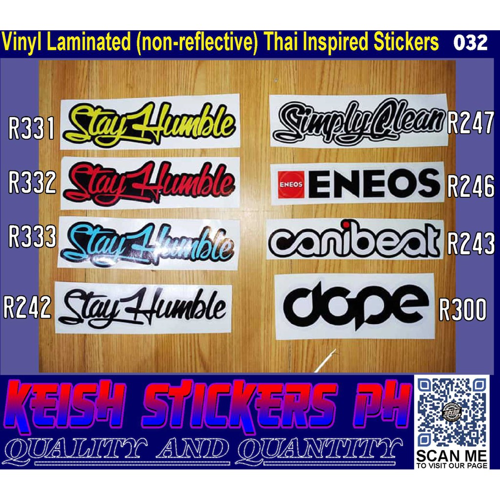 Vinyl Laminated Stickers 032 Shopee Philippines