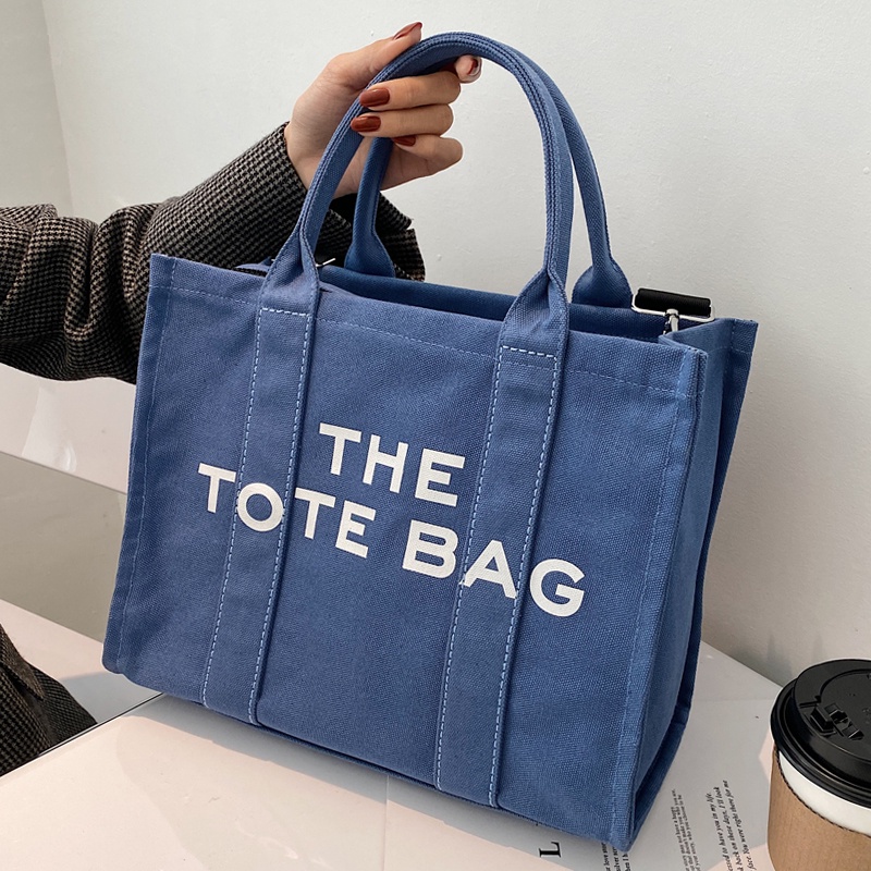 Bags Canvas Bags Be-Side Standard Canvas Bag blue printed lettering casual look 