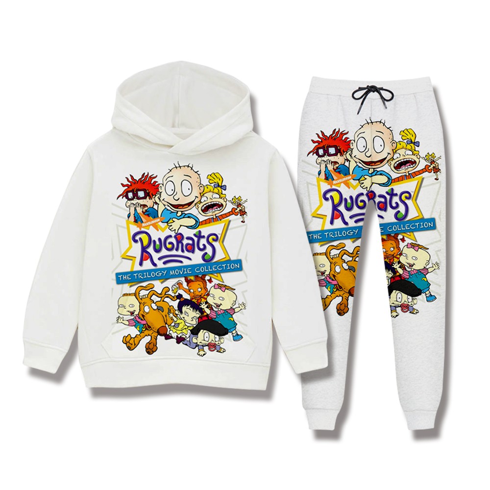 Children S Clothing Cartoon 90s Rugrats Boys And Girls Casual Street Fashion Hoodie And Jogging Pants Shopee Philippines - roblox 90s pants