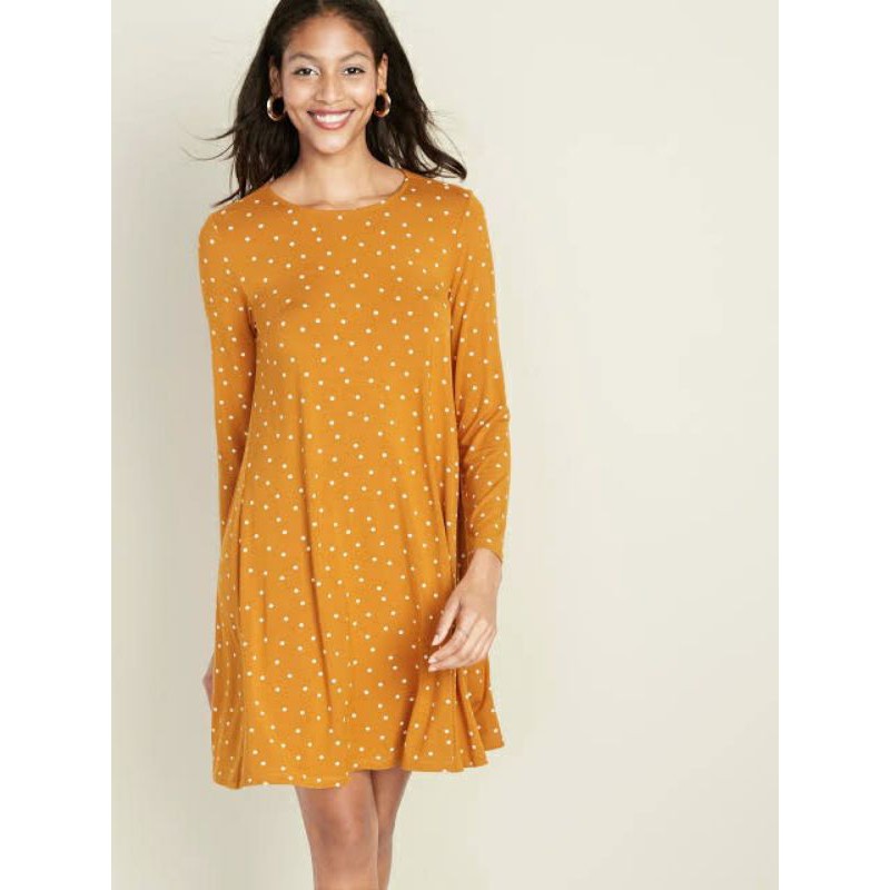 old navy polka dot swing dress